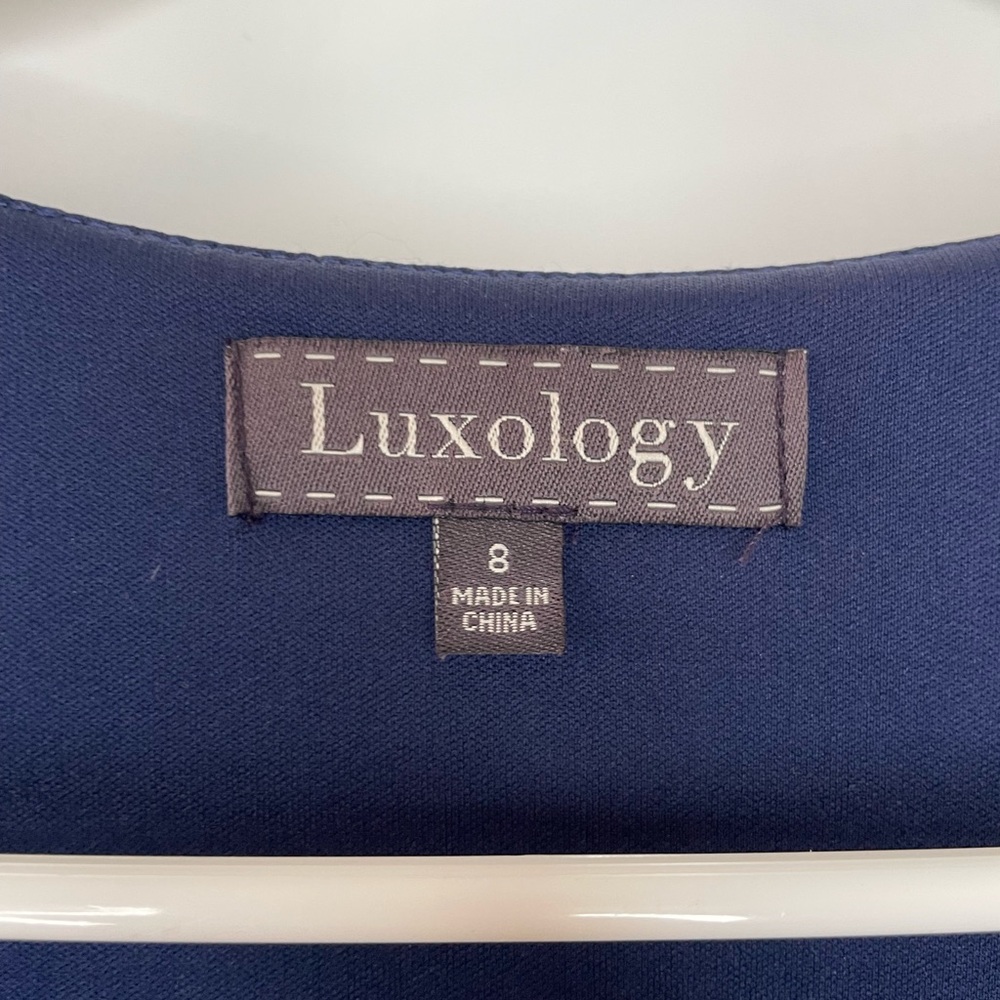 💃DRESS SALE!💃 Navy Blue Luxology Maxi dress with lace trim - Picture 4 of 4